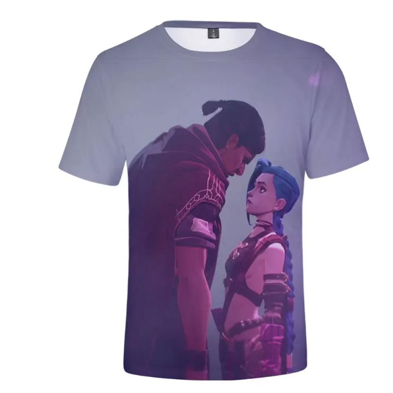 

Літні смішні Arcane Jinx 3D-принт Чоловічі повсякденні футболки з короткими рукавами Універсальні вуличні топи Чоловічі футболки XXXL