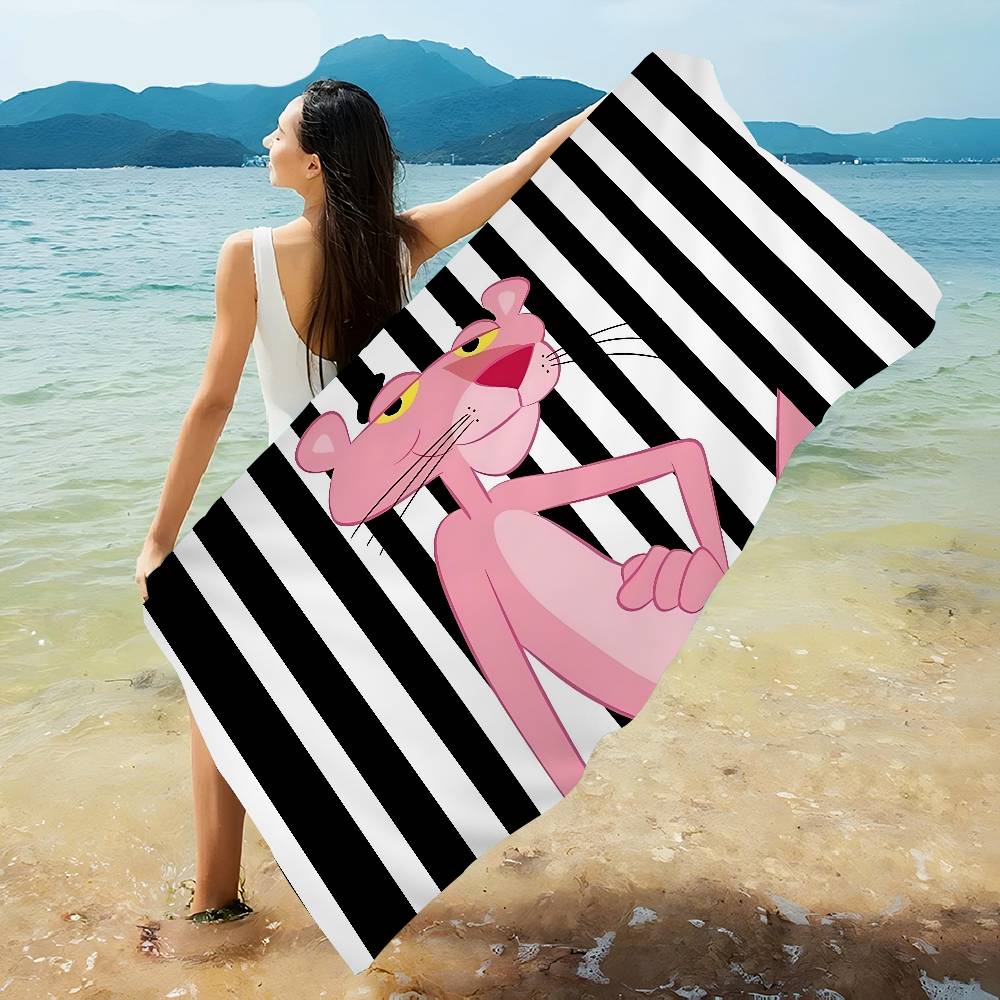 Shanika Chen Pink The P- P-Panther Big Microfiber Beach Towels Quick Dry Towel Sand Beach Towels Pool Towel For Travel Swim Pool Yoga