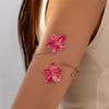 Vintage Blumen Oberarm Armband Emaille Glasur Handwerk Offener Armreif Für Damen Mädchen