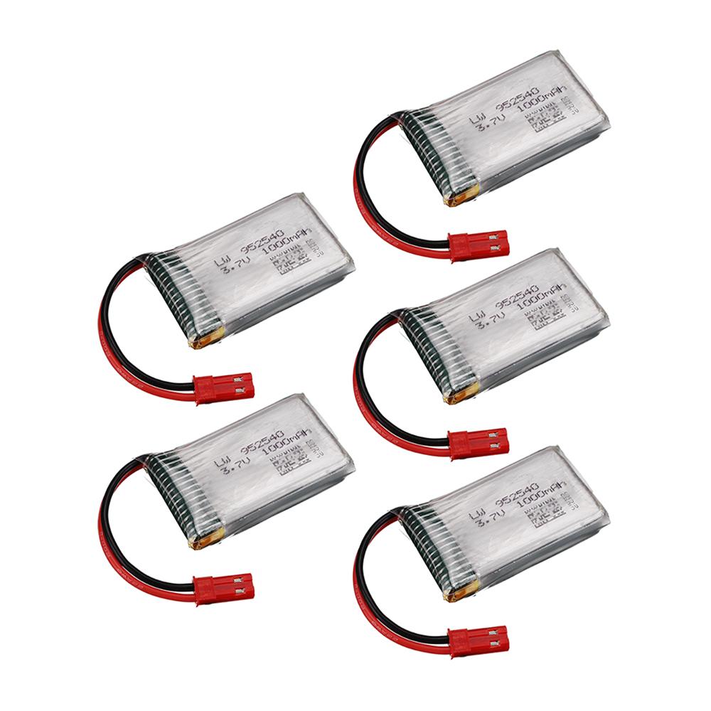 3.7V 1000mah Battery For X400 X500 X800 HD1315 HJ818 HJ819 X25 Rc Drone Spare Parts JST plug + Charger 3.7V lipo Battery