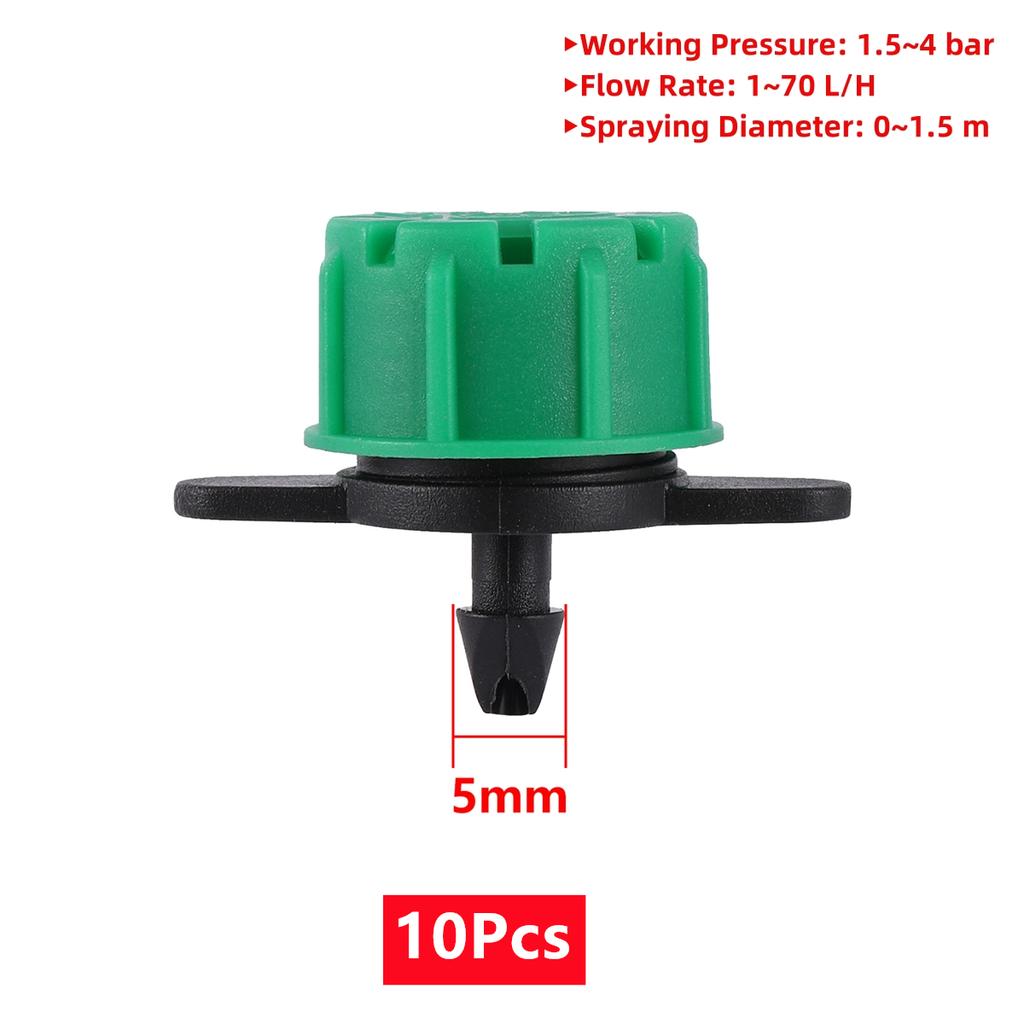 Adjustable 8-Holes Dripper 3/5mm 4/7mm Barbed Garden Drip Irrigation System Watering Emitter Potted Bonsai Plant Watering Device
