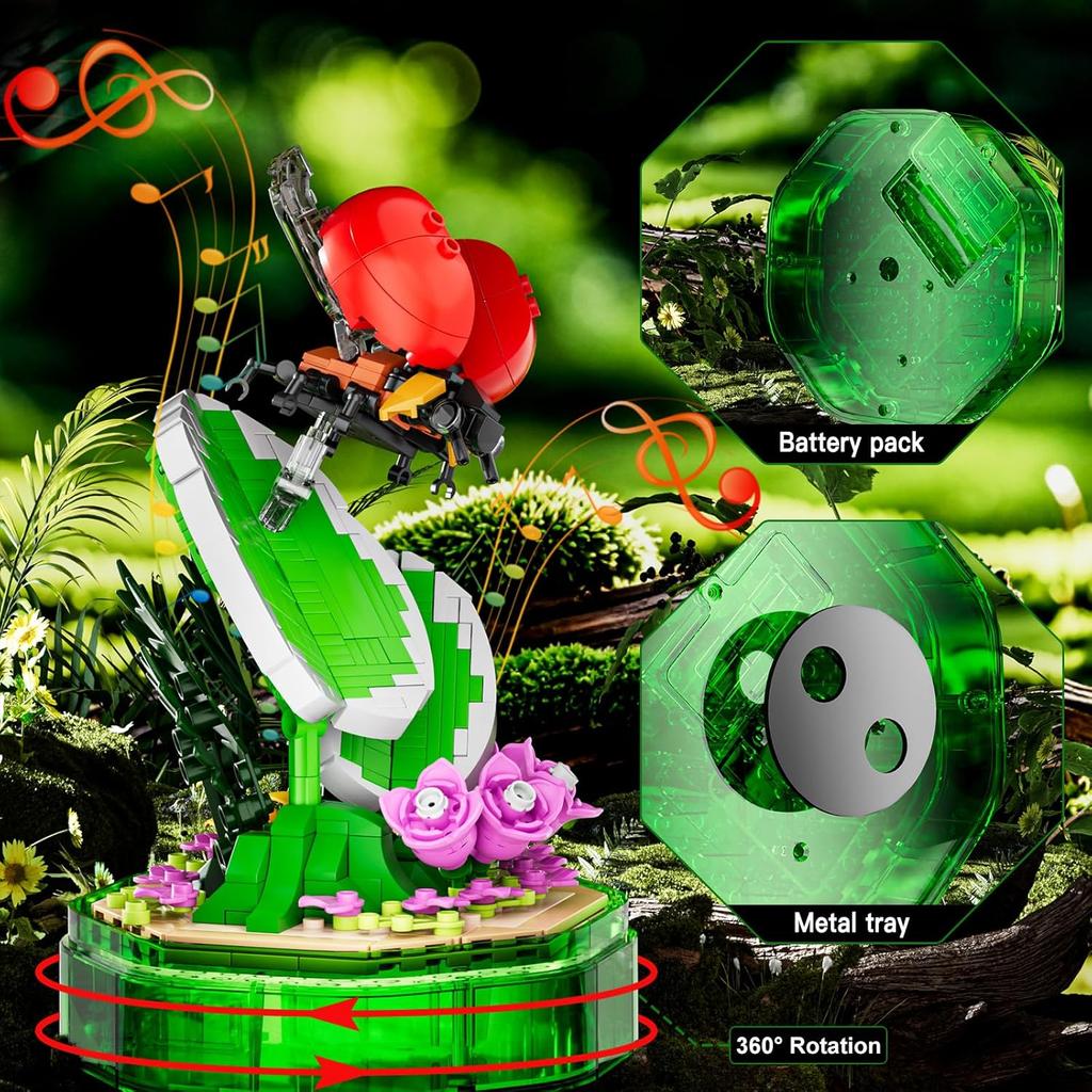 MOULD KING 10105 Insect Collection Building Set with Music Display Box Christmas Decoration Gift