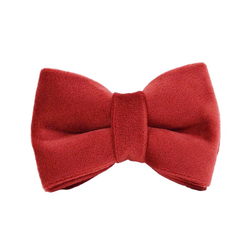 Cherry red flannel cat collar pet collar cat collar cute bell cat collar bow scarf S