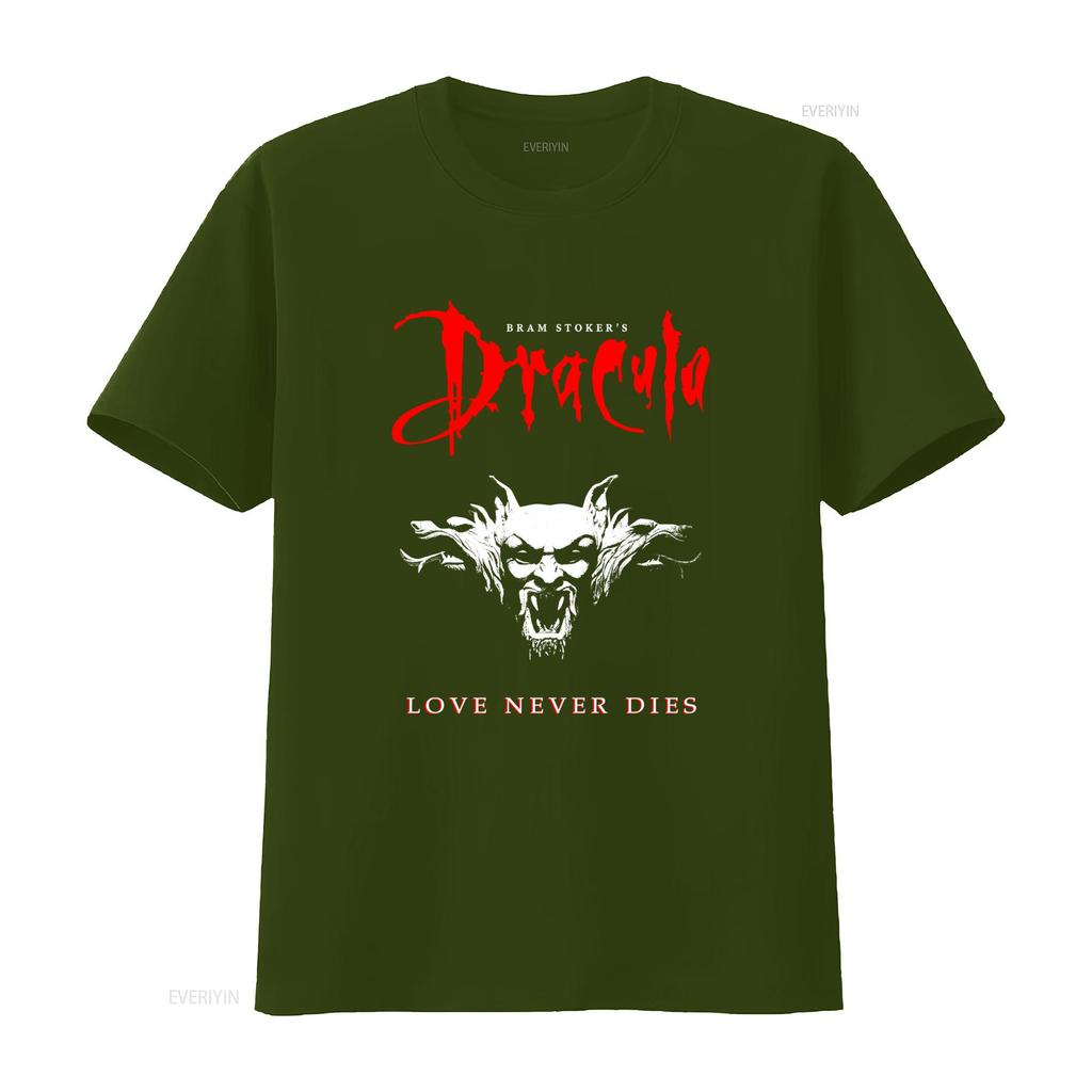 90s Bram Stokers Dracula T Shirt Heavy Cotton Reprint Gothic Vampire Love Never Dies Design S 5XL Vintage Washed Versatile