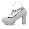 Women'S Shoes New Round Head Waterproof Table Cute Lolita Thick High Heels Fashion Large Size High Heels Commuting Fashion