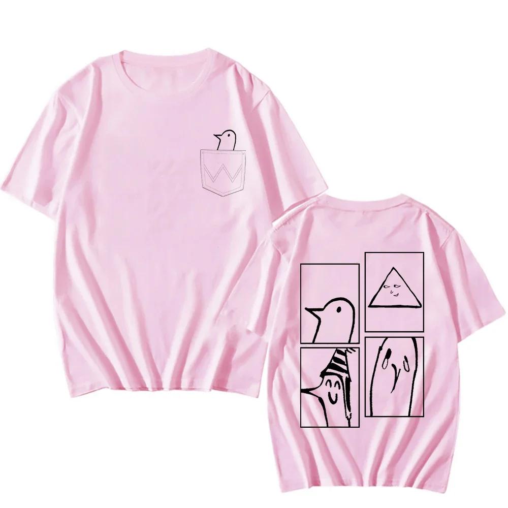 Summer Men's Oyasumi Punpun Printed T-shirt Japanese Anime 100% Pure Cotton Short-sleeved Casual Top