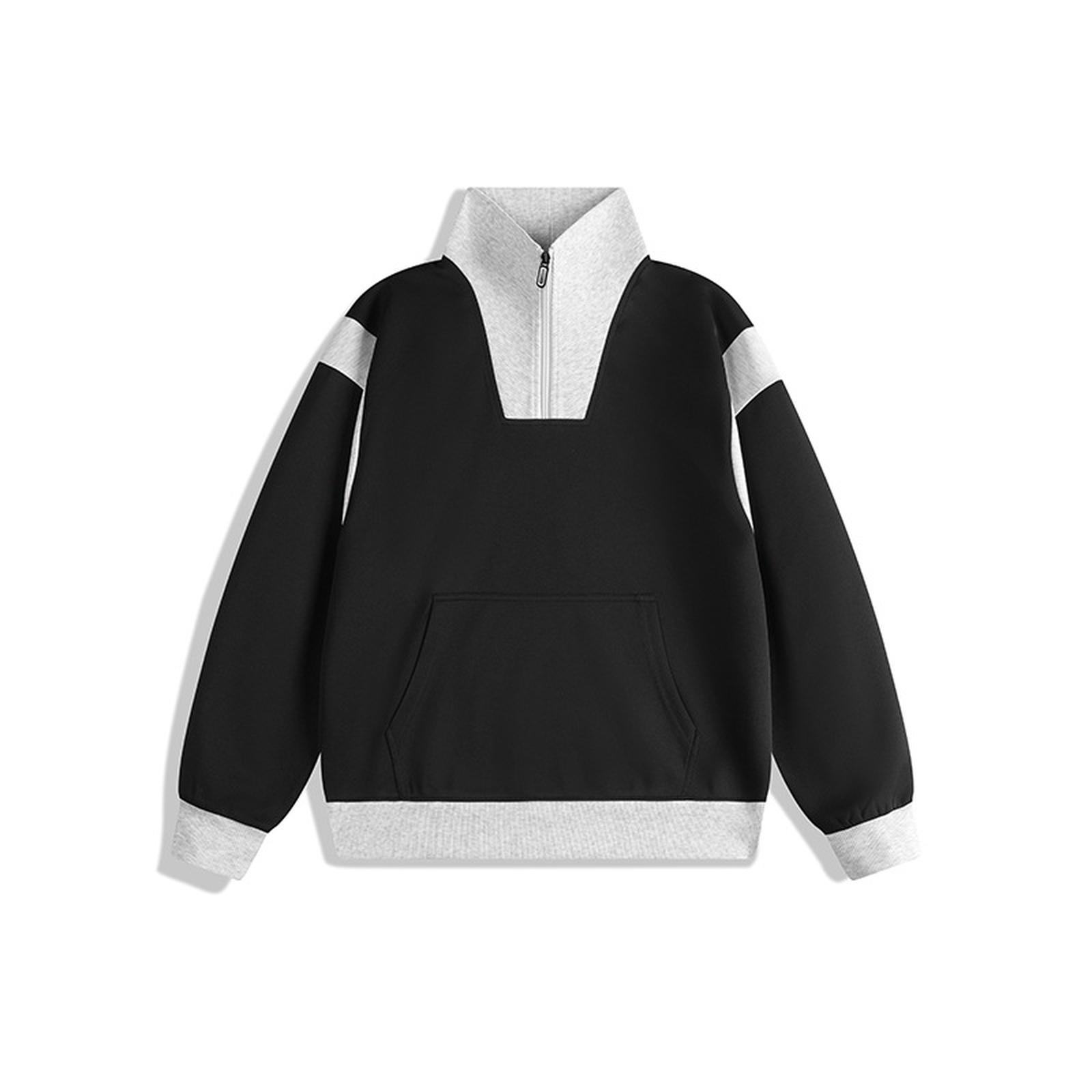 

Новая Мода Спортивная Толстовка в Полоску Цветная Лоскутная Футболка с Длинным Рукавом Мужская и Женская Свободная Повседневная Толстовка на Молнии со Стойкой XL