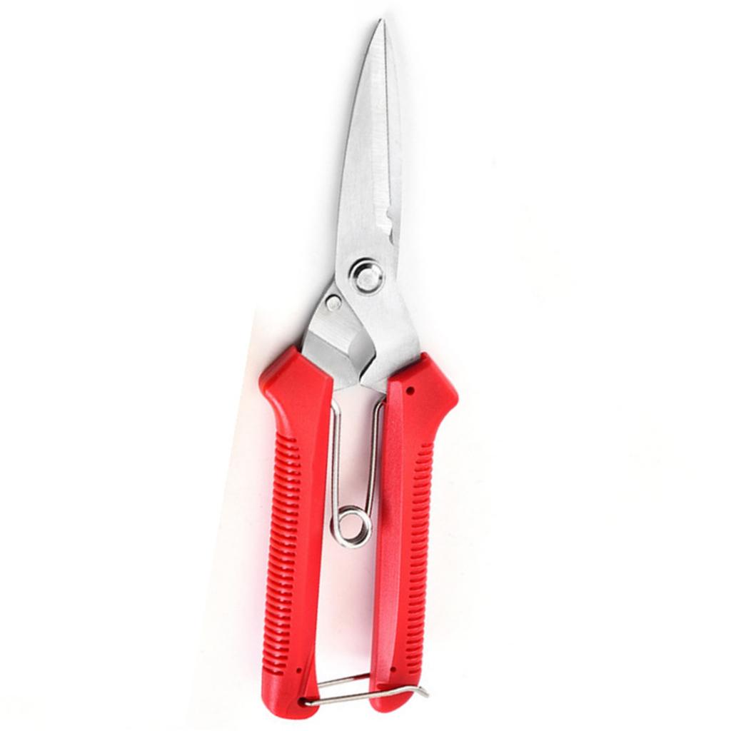 Garden Pruning Shears Portable Branch Cutter U-Shaped Spring Handheld Bonsai Scissors for Trimming Plants and Flowers with Stainless Steel Blades