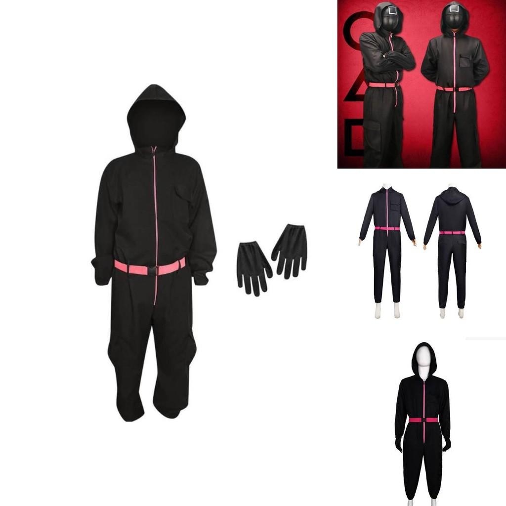 Squid Game Popular Movie Halloween Costume For Kids With Cotton Blend Fabric Cosplay Suit
