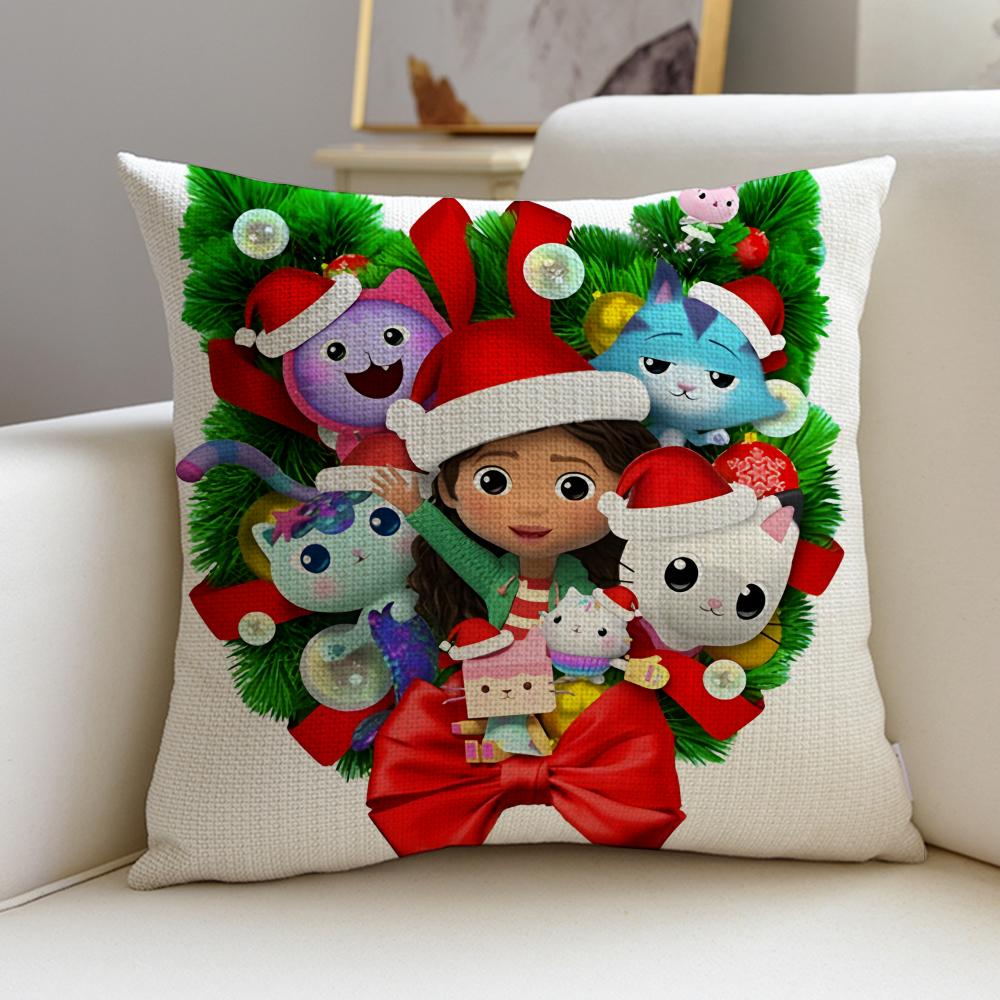 Lovely GGabbys DollhouseS Cushion Cover Breathable and skinfriendly linen pillowcase square removable and washable cushion