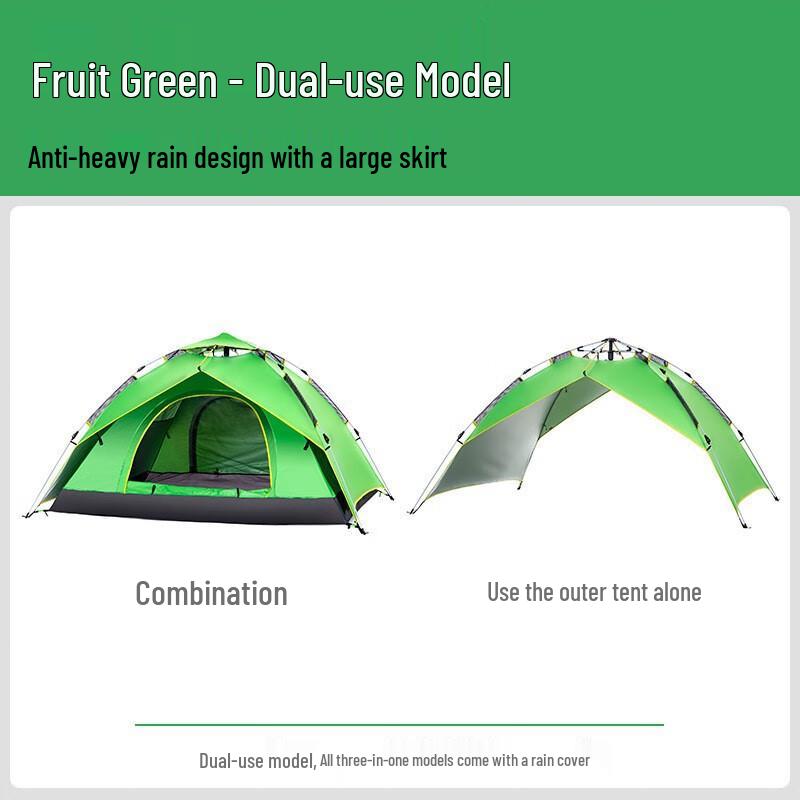 OLOMM Camel Automatic 3-4 Person Double Layer Camping Tent
