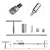 Estrattore di ammaccature per auto, strumento di riparazione ammaccature a T, kit per lamiere di riparazione auto, martello scorrevole, martello inverso, colla + 18 pezzi di estrattore di colla