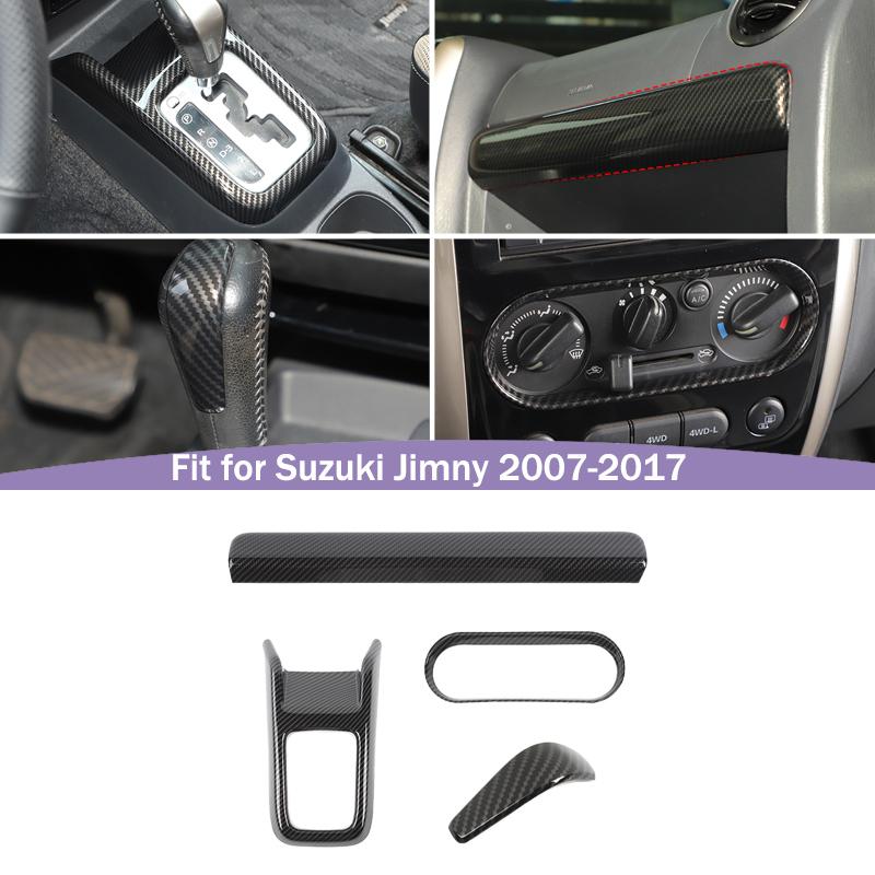 

Car Co-pilot Storage Compartment Decoration Air Conditioning Switch Gear Shift Decorative Stickers For Suzuki Jimny 2007-2017 ABS Interior Accessories