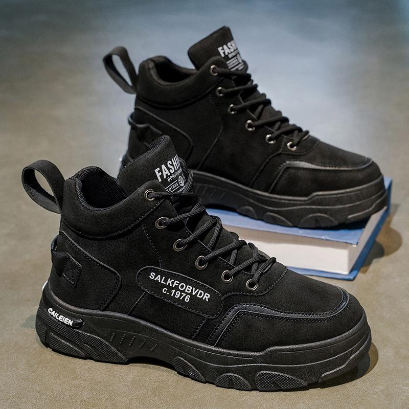 High-top Martin boots autumn new outdoor shoes platform non-slip casual short boots labor insurance shoes