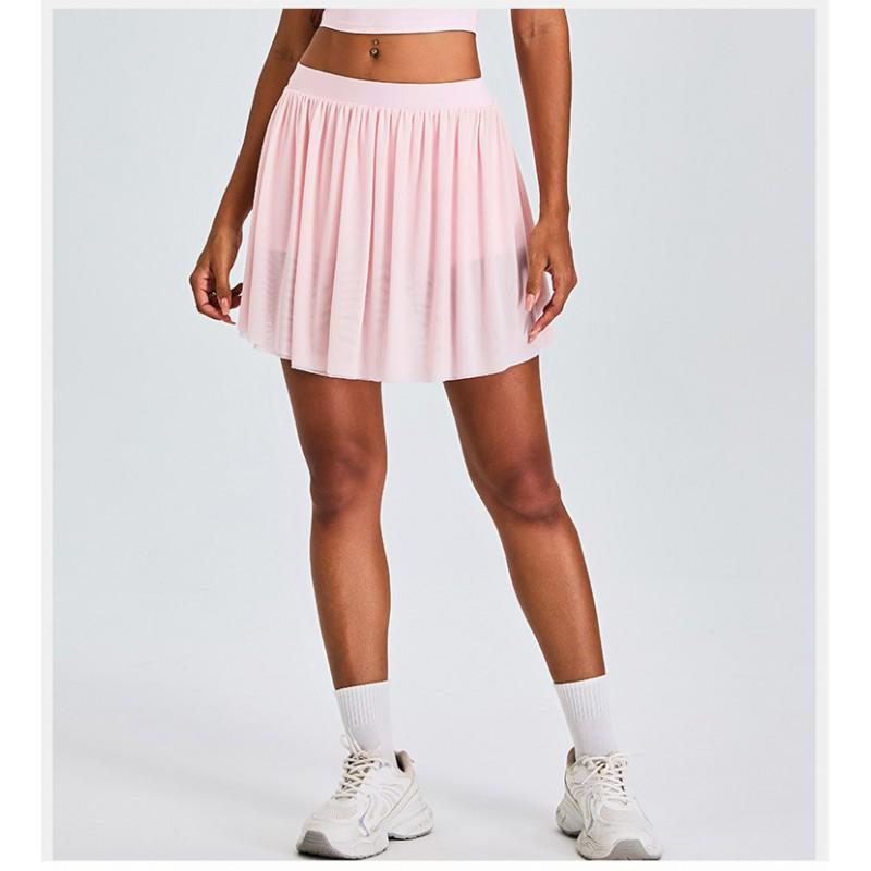 Womens A-Line Pleated Tennis Skort With Built-in Shorts Quick-Dry Sport Skirt Yoga Running Gym Workout