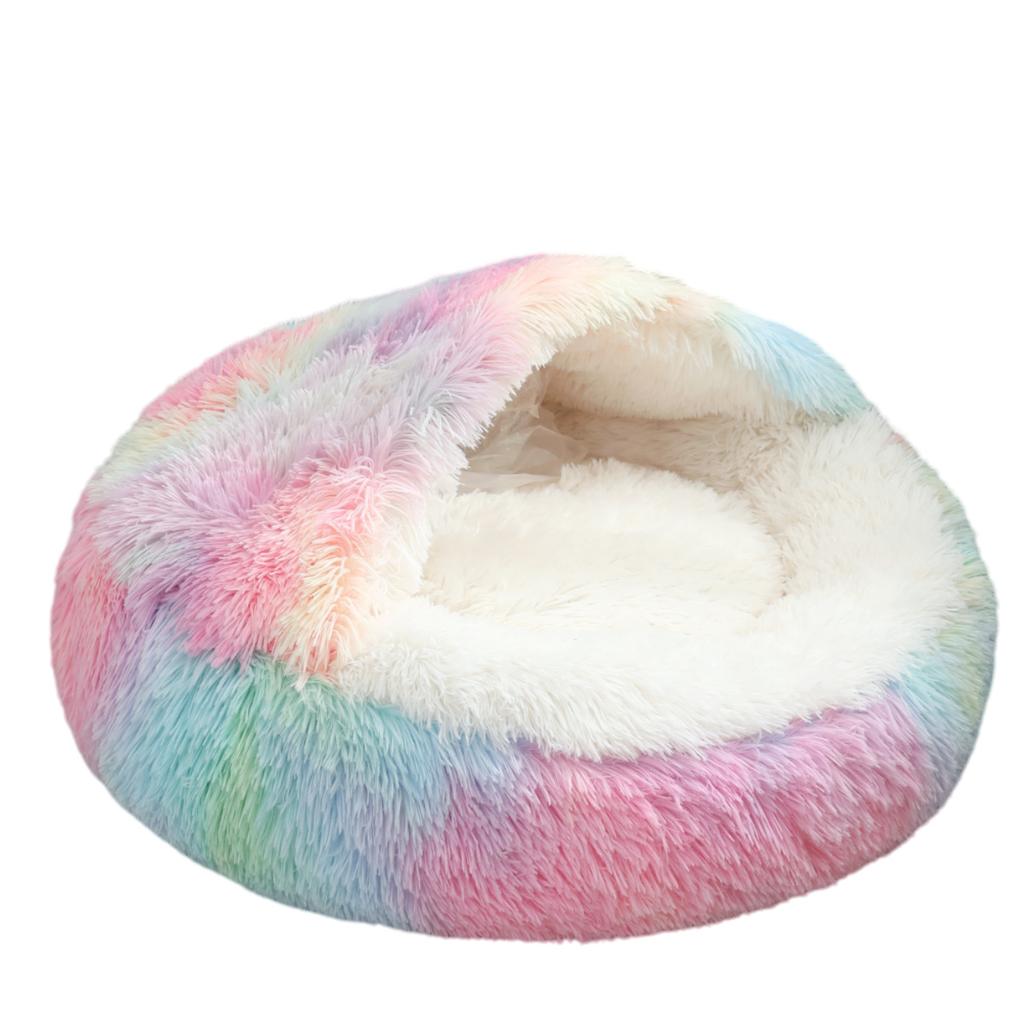 Cat Nest Semi-enclosed Winter Warm House Cat Villa Plush Cover Nest Four Seasons Dual-purpose Half-purpose Dog Nest