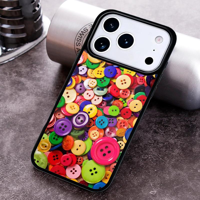 Nähschere Knöpfe Handyhülle Für iPhone 17,16e,15,14,13,12,11,Mini,Pro,MAX Weiche Silikonhülle