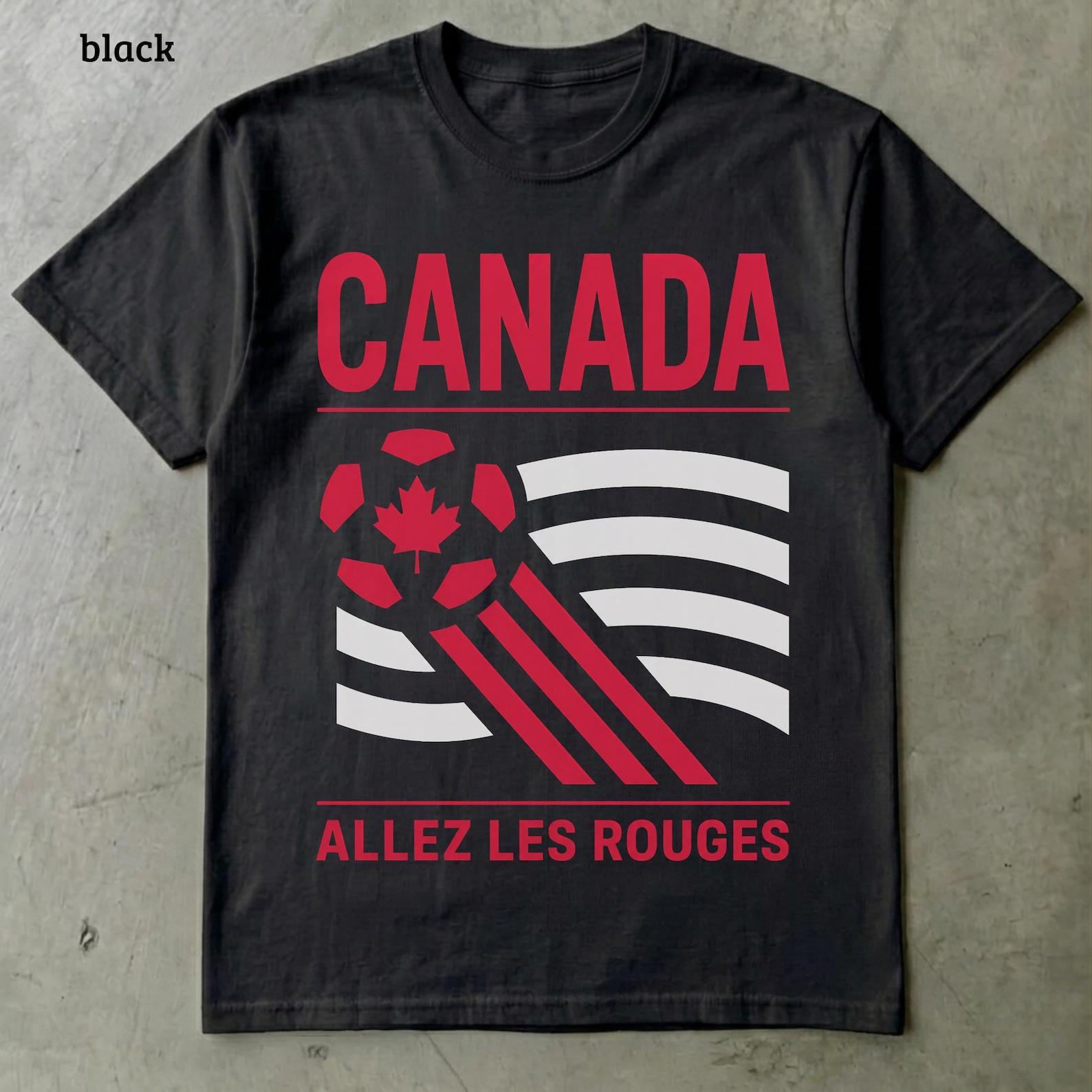 Canada World Cup Soccer Jersey, Allez Les Rouges Shirt, Canada Football Fan Apparel, World Cup TShirt, Soccer Dad Gift, Sports Gear Top S