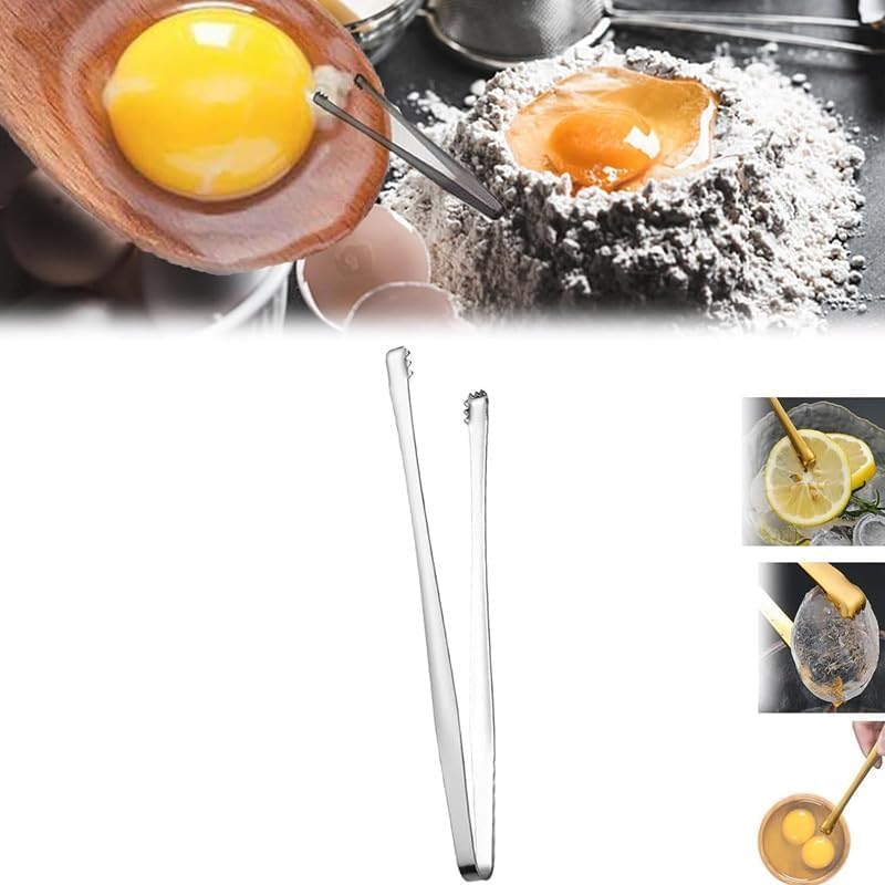 Silver Egg Chalaza Removal Tool, Egg Chalazae Remover Tool, Essential Kitchen Tool for Chefs and Bakers, Eggshell Fragment Removal Utensil, Making
