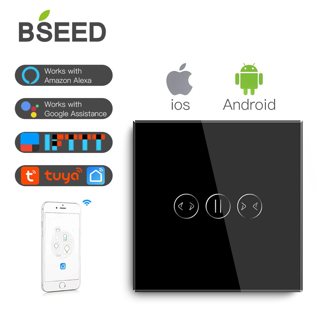 BSEED Wifi Curtains Switch Wireless Intelligent Smart Curtain Switch Support For Tuya APP Google Assistant Voice Control