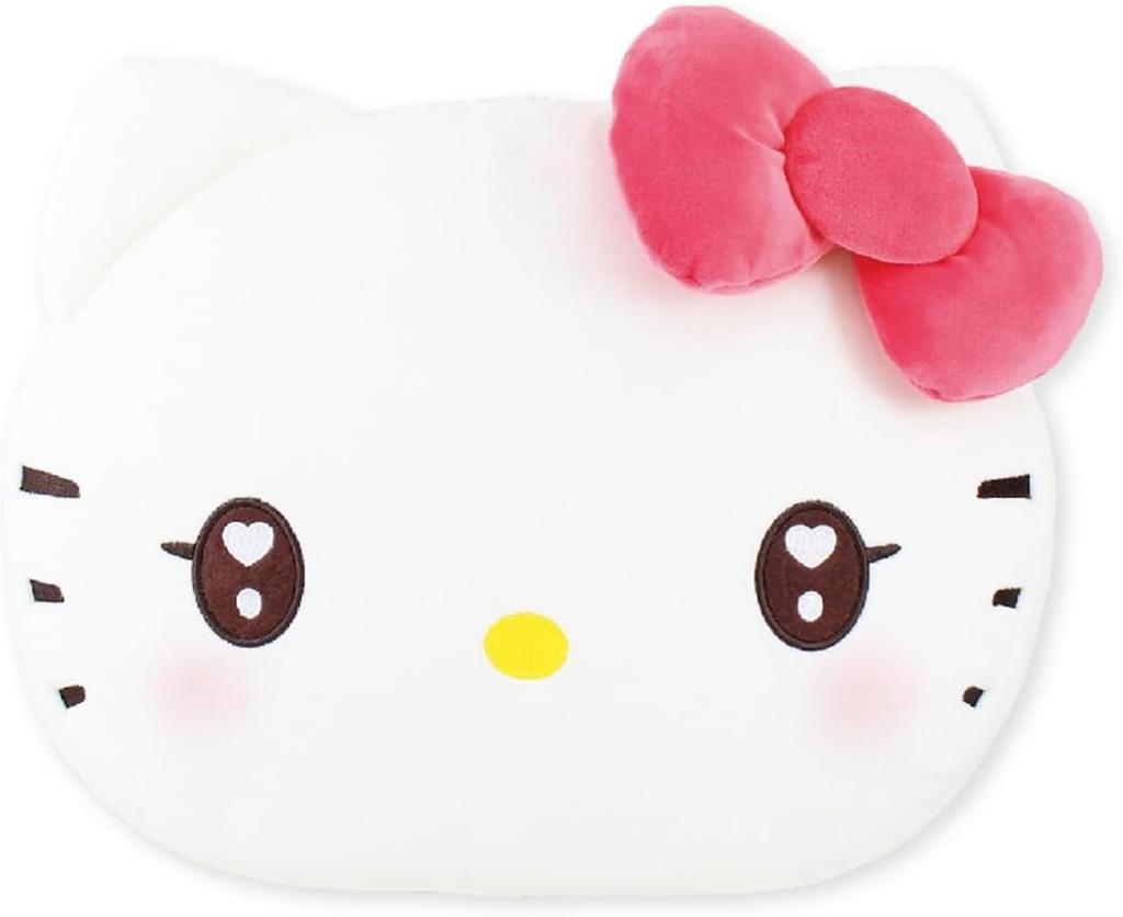 Tees Factory Sanrio Hello Kitty Characters Soft Face H300 x W348 x D90mm Cushion, Moisturizing, Approx. (excluding parts), SR-5529189KT
