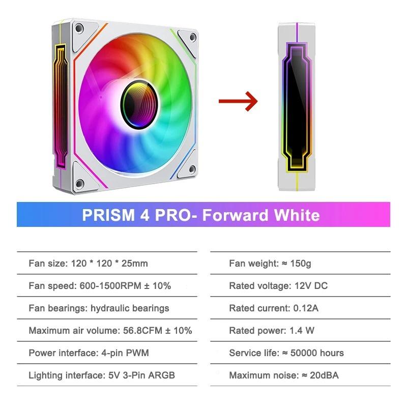 5 Computer Case Fans 120mm ARGB 12V 4Pin PWM Cooling Fan 5V 3PIN Infinite Mirror Light Effect CPU Cooling Fan