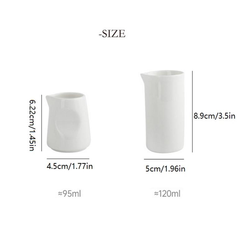 Needle Nosed Cups White Ceramic Milk Jar Coffee Milks Cup Milk Jug Saucepan Sauce Cup Coffeeware Milks Pot Seasoning Pots