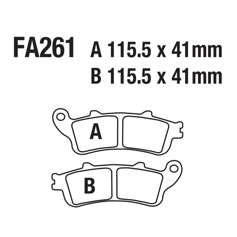 USERX Motorcycle disc brake pad Brakes Disc Brake Pads For FA261 Honda Goldwing FJS 400  600 CFR800 XL1000 CB CBR ST 1100 1300