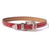 Rhinestones Studded Western Leather Belt Bling Waist Belts for Dresses Pants