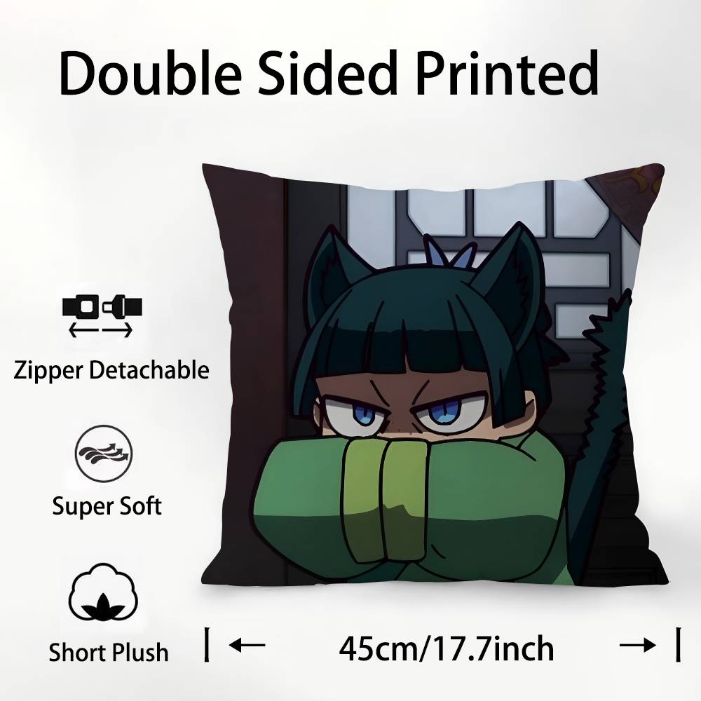Anime Die Tagebücher der Apothekerin Niedlicher Maomao Kissenbezug Quadratisch Beidseitig bedruckt Kissenhülle Für Sofa Zuhause Schlafzimmer Dekor Geschenk