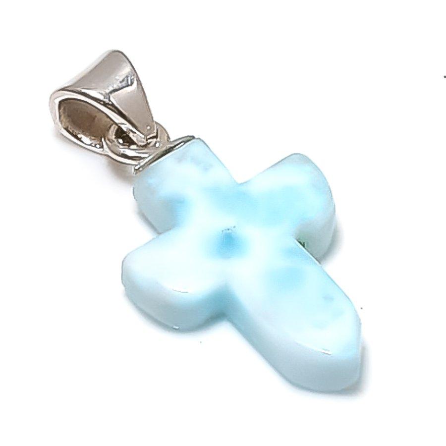 

Натуральный Ларимар Драгоценный камень Ручная работа 925 Стерлинговое серебро Ювелирное изделие Подвеска 1,18 l1M89