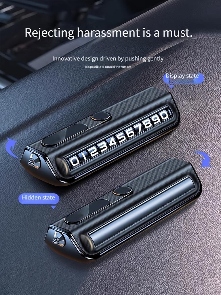 1 Stück Temporäres Parken, Handy, Handy, Kennzeichen für fahrendes Auto, Ornament, Nummernspeicherung Sicherheitshammer
