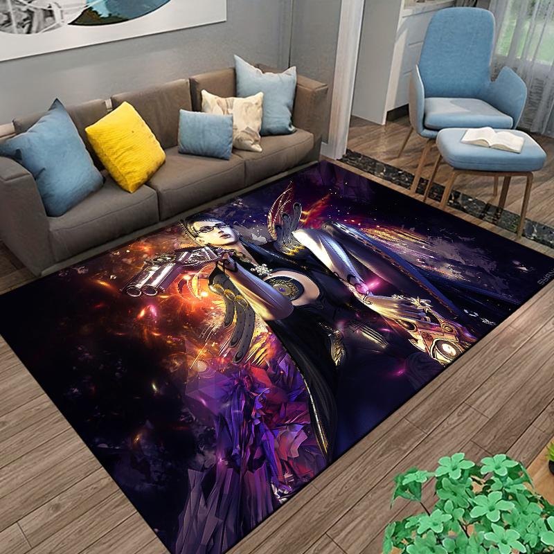 15 Size Bayonetta-game Pattern Rug for Living Room Bathroom Mat Creative Door Mat Bedroom Home Decor Rug Home Accessories