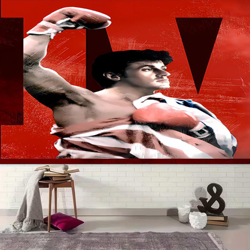 1pc The Champion of Boxing Rock-y Tapestry, Living Room, Bedroom, Office, Party Decor, Ideal Festive Gift