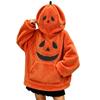 Men's and Women's Matching Halloween Pumpkin-Headed Vintage Sweatshirt