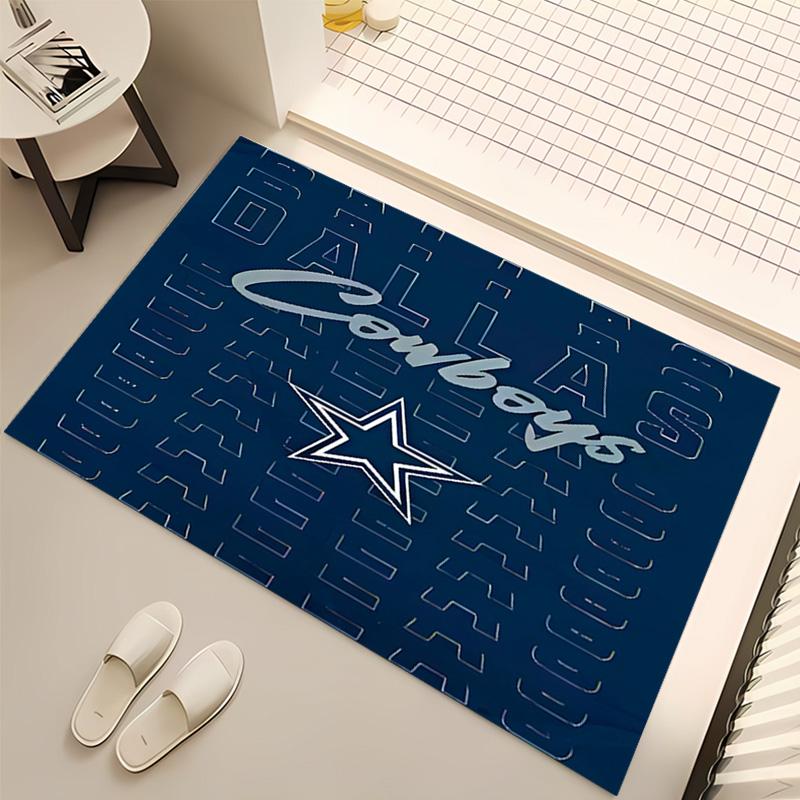 1pc Dallas Cowboys Print Area Rug - Soft, Washable Non-Slip Indoor Mat, Living Room, Home Office Decorative Rug,Office Decorative
