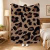 Leopard Print Animal Print Pattern Throw 240g flannel blanket, suitable for sofas, beds, offices,  exquisite gift blankets