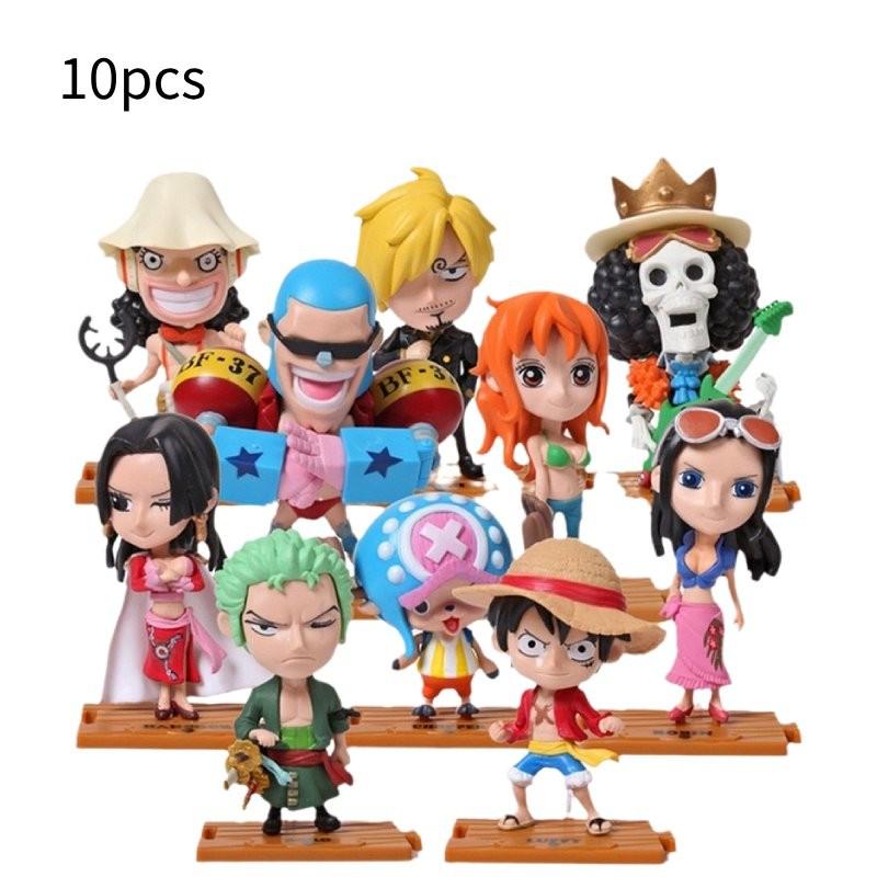 Piece One 10pcs Role Pvc Toy Model Desktop Decoration Children Gift Christmas