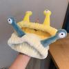 Snail Plush Alien Eye Headband & Hair Tie for Makeup and Face Wash