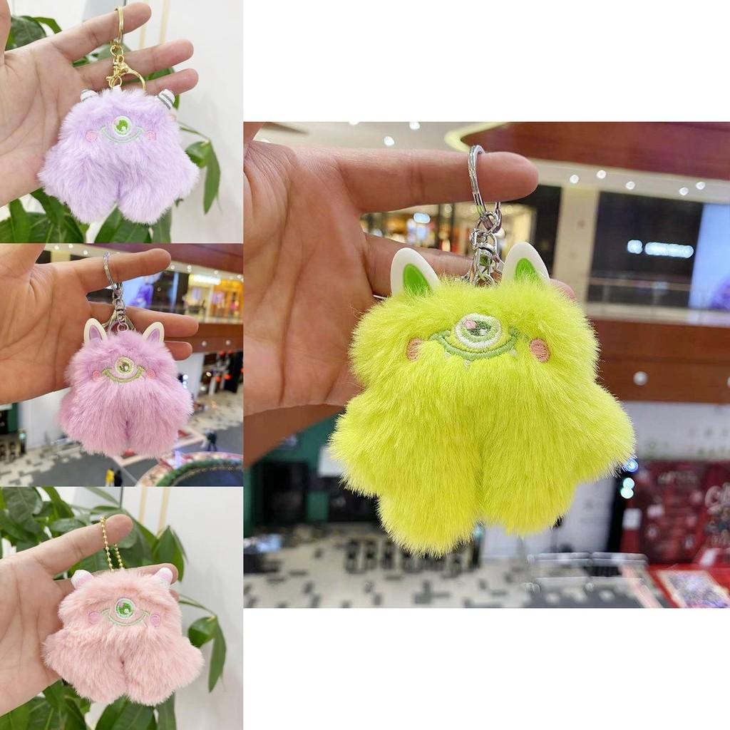 Soft Pp Cotton Filled Monster Keychain Doll Plush Toy In Various Colors For Gifts
