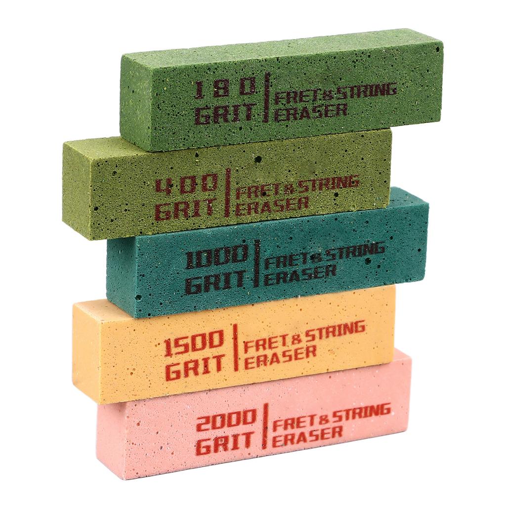 5Pcs Fret Eraser Dust Cleaner Fretboard Scrubber String Polishing Tool for Repair Maintenance