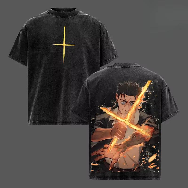 

Anime Jujutsu Kaisen Printed Tshirt Mens and Womens Washed Tshirt High Quality Vintage Cotton Tshirt Harajuku YK Tops XL