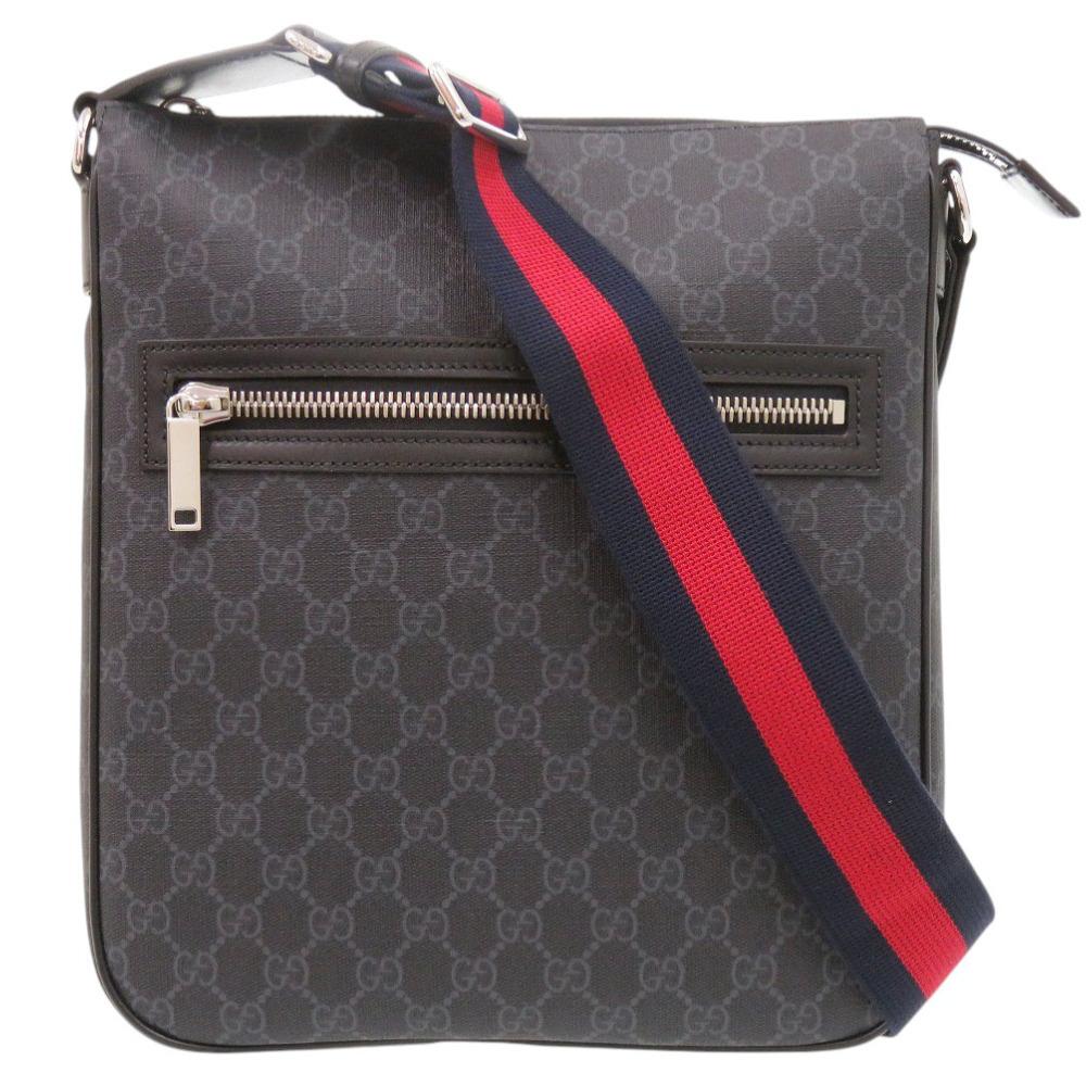 Used AUTHENTIC GUCCI 792081 Shoulder Bag Black GG Supreme Canvas