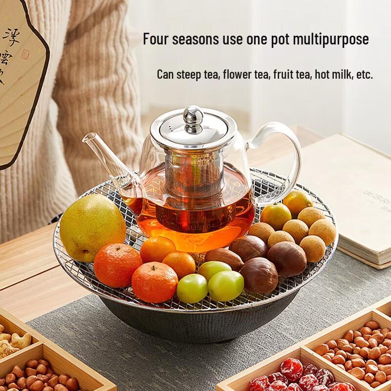 YIHUTEA Glass Steaming & Brewing Tea Pot
