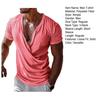 Herren T-Shirt V-Ausschnitt Kurzarm Casual Tops Loose Fit Einfarbig Atmungsaktives Gewebe Pullover Tops Home Gym Street Wear