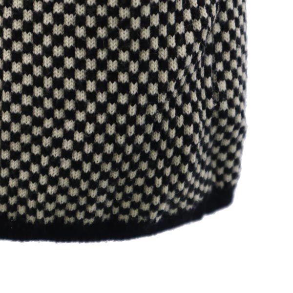 Anteprima Block Check Pattern No Sleeve Knit One Piece 42 White X Black Women Used