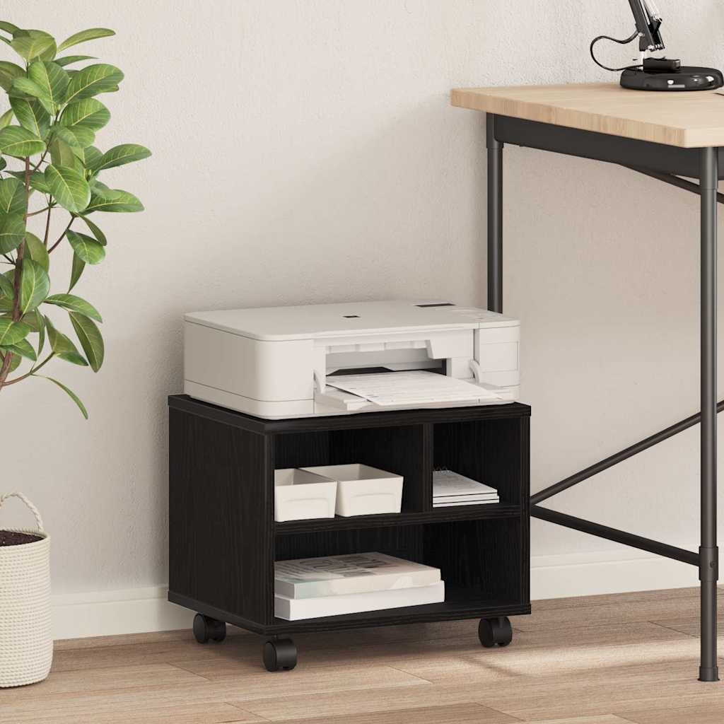 Printer Stand Black Oak Look 41 x 32 x 34.5 cm