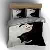 Contrast cat duo Bedding Duvet cover sets Duvet covers Pillowcases gifts (1 * Duvet Cover 2 * Pillowcases, without duvet insert)