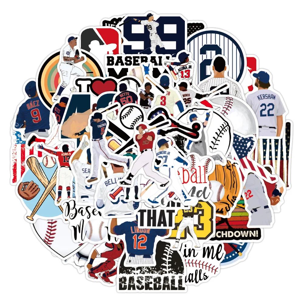 100Pcs Baseball Sticker Cartoon Graffiti Decorative Luggage Laptop Scooter Motorcycle Water Cup Waterproof Decal Toys Gifts