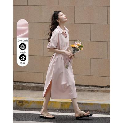 Demana Cloud Cotton Elegantní jarní šaty s rukávy ve tvaru okvětních lístků